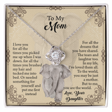 To My Mom Necklace, Mothers Day Necklace, Mom Birthday Gift From Daughter, Message Card Jewelry For Mom