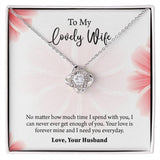 To My Lovely Wife Love knot Necklace, Wife Jewelry, Anniversary gift for Wife, Wife Birthday Gift, Necklace for Wife, Gift for Her