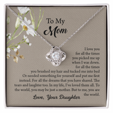 To My Mom Necklace, Mothers Day Necklace, Mom Birthday Gift From Daughter, Message Card Jewelry For Mom