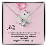 To My Mom Love Knot Necklace From Daughter, Thoughtful Present From Son, Mothers Day Gift To Mom