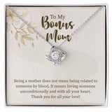 UNIDAZE To My Bonus Mom Christmas Gift Necklace, Unbiological Mom Gift, Step Mom Gift, Forever Love Necklace on Message Card, Foster Mom Gift ShineOn Fulfillment C30011TG C30011TR PB23-WOOD PT-4377 TNM-1 USER-188348