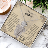 To My Mom Necklace, Mothers Day Necklace, Mom Birthday Gift From Daughter, Message Card Jewelry For Mom