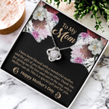 To My Mom Love Knot Necklace From Daughter, Thoughtful Present From Son, Mothers Day Gift To Mom
