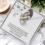 To My Mom Love Knot Necklace, Presents for Mom, Mothers Day Gift From Son, Mama Necklace