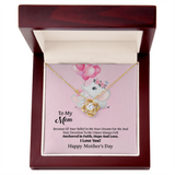 To My Mom Love Knot Necklace From Daughter, Thoughtful Present From Son, Mothers Day Gift To Mom