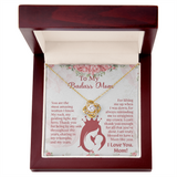 To My Badass Mom Love Knot Necklace, Perfect Birthday or Mothers Day Gift For mom, Presents For Mom