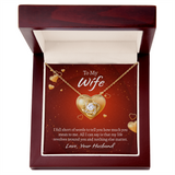 To My Wife Love Knot Necklace, Wife Jewelry, Necklace for Wife, Anniversary Gift for Wife, Wife Birthday Gift