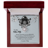 To My Police Wife Love Knot Necklace, Gift for Police Officer Wife, Police Wife Anniversary Present, Husband To Wife Birthday Gifts