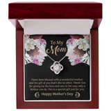 To My Mom Love Knot Necklace From Daughter, Thoughtful Present From Son, Mothers Day Gift To Mom