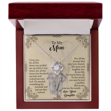 To My Mom Necklace, Mothers Day Necklace, Mom Birthday Gift From Daughter, Message Card Jewelry For Mom