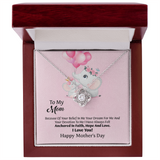 To My Mom Love Knot Necklace From Daughter, Thoughtful Present From Son, Mothers Day Gift To Mom