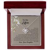 To My Mom Necklace, Mothers Day Necklace, Mom Birthday Gift From Daughter, Message Card Jewelry For Mom