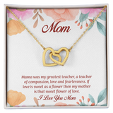 Mom Interlocking Hearts Necklace, Mothers Day Gift for Mom, Thoughtful Present from Son, Mom Necklace From daughter
