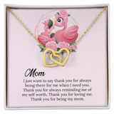 Mom Interlocking Hearts Necklace Gift, Mommy Birthday Gift From Son daughter, Mothers day Gift To Mom