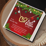 UNIDAZE Christmas Heart Necklace To My Beautiful Wife - Merry Christmas Gift For Wife - Holiday Gift For Her - Necklace To Wife - Gift From Husband ShineOn Fulfillment C30028T C30028TG lx-C30028 PB23-WOOD PT-4382 TNM-1 USER-188348