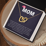 Mom Interlocking Hearts Necklace, Mothers Day Gift for Mom, Thoughtful Present from Son, Mom Necklace From daughter