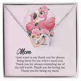 Mom Interlocking Hearts Necklace Gift, Mommy Birthday Gift From Son daughter, Mothers day Gift To Mom