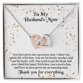 To My Husbands Mom Necklace, Mother In Law Birthday Gift, Mothers Day Gifts From Daughter In Law
