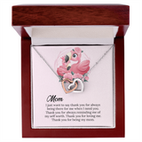 Mom Interlocking Hearts Necklace Gift, Mommy Birthday Gift From Son daughter, Mothers day Gift To Mom