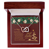 UNIDAZE Christmas Heart Necklace To My Wife, Merry Christmas Gift For Wife, Holiday Gift For Her, Necklace To Wife, Gift From Husband ShineOn Fulfillment C30028T C30028TG lx-C30028 PB23-WOOD PT-4382 TNM-1 USER-188348