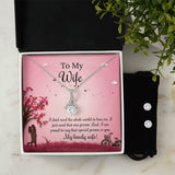 To My Wife Alluring Beauty Necklace & Earring Set, Anniversary Gift for Wife, Wife Birthday Gift, Necklace for Wife