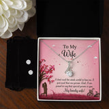 To My Wife Alluring Beauty Necklace & Earring Set, Anniversary Gift for Wife, Wife Birthday Gift, Necklace for Wife