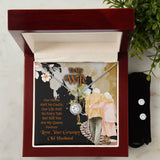 To My Wife Eternal Hope Necklace & Earring Set, Romantic Anniversary Gift For Wife, Wife Birthday Gift, Necklace For Wife