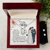 To My Wife Forever Love Necklace, Anniversary Gift for Wife, Birthday Gift for Wife, Necklace for Wife, Message Card Jewelry