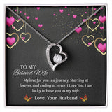 To My Beloved Wife Forever Love Necklace, Anniversary Gift For Wife, Wife Birthday Gift, Necklace For Wife