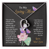 To My Mom Necklace, Mothers Day Necklace To Mom, Mom Birthday Gift from Son, Message Card Jewelry For Mom