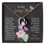 To My Mom Necklace, Mothers Day Necklace To Mom, Mom Birthday Gift from Son, Message Card Jewelry For Mom