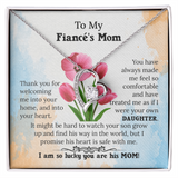 Necklace to my Fiancé's Mom, Gift from Her for Future Mother in Law to Be, Message Card Jewelry