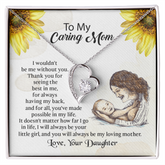 To My Mom Forever Love Necklace, Mothers Day Necklace, Mom Birthday Gift from Daughter, Message Card Jewelry For Mom