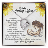 To My Mom Forever Love Necklace, Mothers Day Necklace, Mom Birthday Gift from Daughter, Message Card Jewelry For Mom