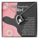 To My Wonderful Mom Necklace, Mothers Day Gift for Mom, Thoughtful Present from Son, Mom Necklace From daughter