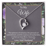 To My Wife Forever Love Necklace, Wife Sentimental Gift, Anniversary Gift For Wife, Wife Birthday Gift, Necklace For Wife