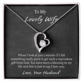 My Lovely Wife Forever Love Necklace, Romantic Anniversary Gift for Wife, Wife Birthday Gift, Necklace for Wife