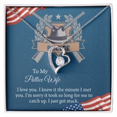 To My Police Wife Forever Love Necklace, Gift for Police Officer Wife, Police Wife Anniversary Present, Husband To Wife Birthday Gifts