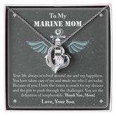 To My Marine Mom Forever Love Necklace, Military Mom Necklace, Gift For Mom Necklace, Marine Mom Gifts, Army Mom, Marine Necklace