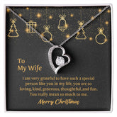 To My Wife Forever Love Necklace with Message Card, Christmas gift for Wife, Gift for Wife, Gift from Husband