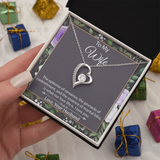 To My Wife Forever Love Necklace, Wife Sentimental Gift, Anniversary Gift For Wife, Wife Birthday Gift, Necklace For Wife