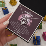 To My Marine Mom Love Knot Necklace, Gift For Military Mom, Marine Mom Jewelry, Gift For Navy Veteran, From Son To Mom