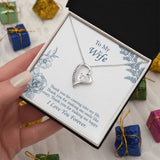 Forever Love Necklace for Wife, Necklace for Wife, Message Card Jewelry, Romantic Anniversary gift for Wife, Wife Birthday Gift