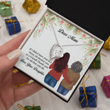 Dear Mom Forever Love Necklace, Mothers Day Necklace, Mom Birthday Gift From Daughter, Message Card Jewelry For Mom