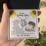 To My Mom Forever Love Necklace, Mothers Day Necklace, Mom Birthday Gift from Daughter, Message Card Jewelry For Mom