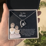 To My Mom Forever Love Necklace, Mom Birthday Gift From Daughter, Mothers Day Necklace, Message Card Jewelry For Mom