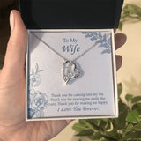 Forever Love Necklace for Wife, Necklace for Wife, Message Card Jewelry, Romantic Anniversary gift for Wife, Wife Birthday Gift