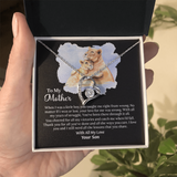 To My Mother Forever Love Necklace, Mom Birthday Gift From Son, Mothers Day Necklace To Mom, Message Card Jewelry For Mom