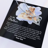 To My Mother Forever Love Necklace, Mom Birthday Gift From Son, Mothers Day Necklace To Mom, Message Card Jewelry For Mom