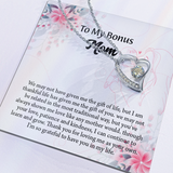 To My Bonus Mom Necklace, Stepmom Necklace, Mothers Day Necklace, Mom Appreciation Gift